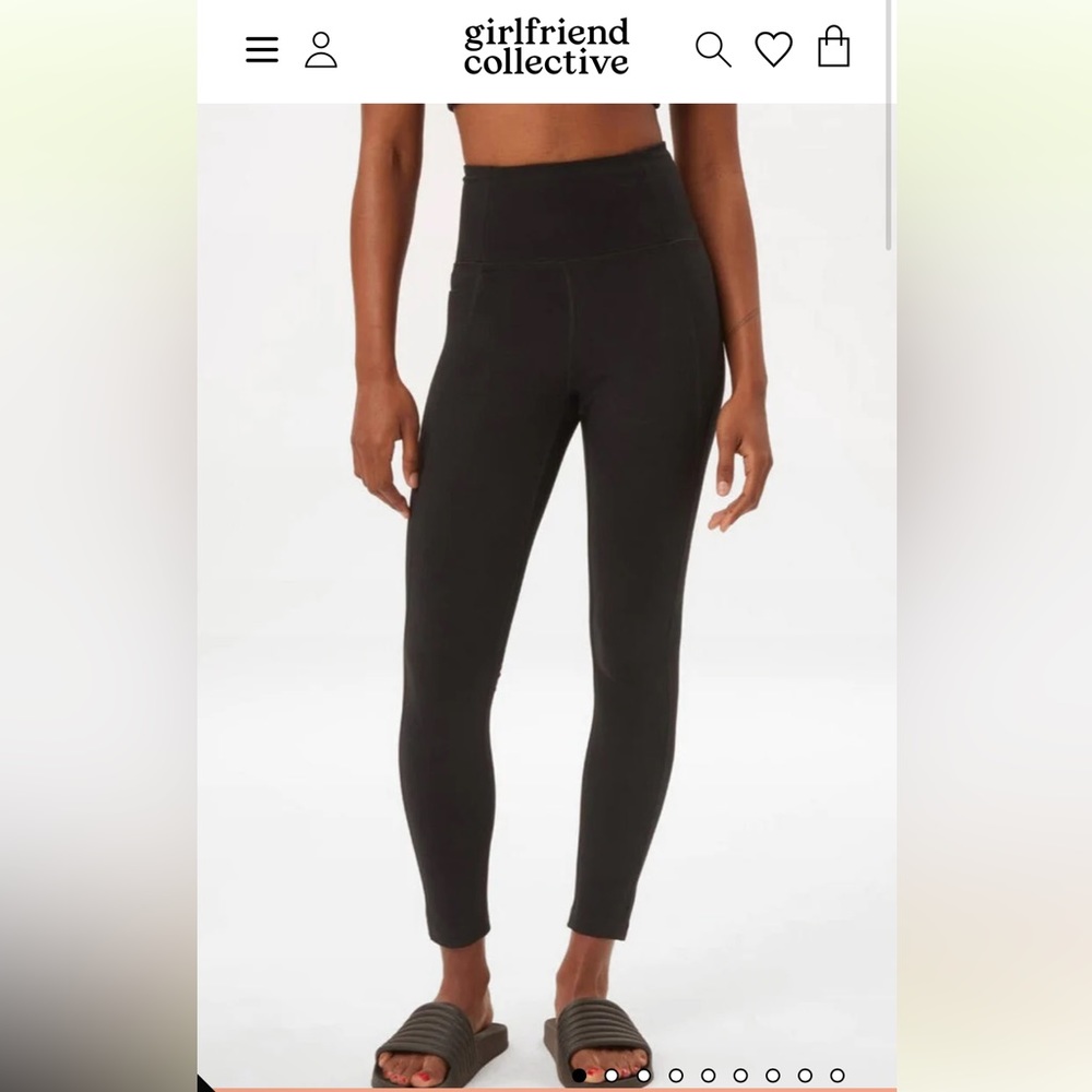 Girlfriend Collective High Rise Compressive Legging in 23 and 3/4 Length, Size M